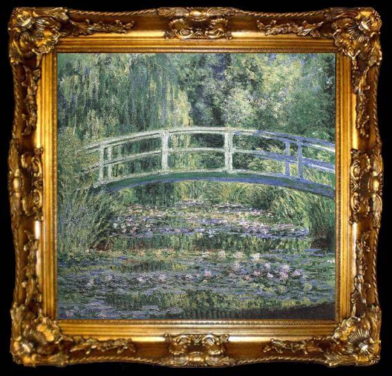 framed  Claude Monet Waterlilies and Japanese Bridge, ta009-2